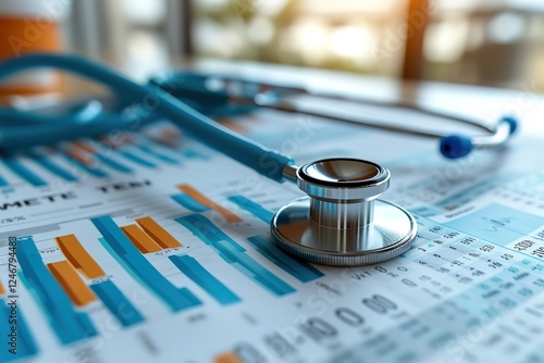 Medical examination and healthcare business graph , health insurance, Health check concept