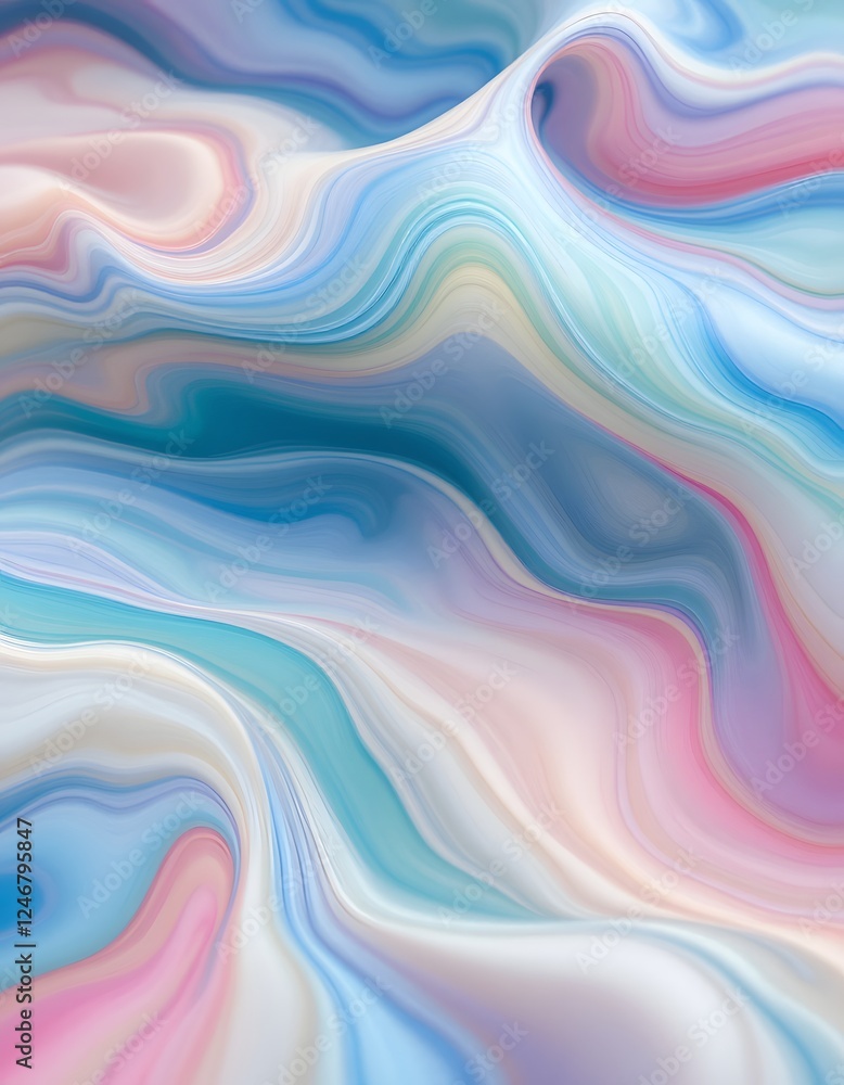 Fototapeta premium Abstract Swirls of Vibrant Blue, Orange, and White Tones