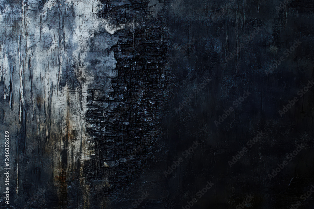 Abstract texture of dark peeling paint with hints of gray and earthy tones on a weathered surface creating a moody atmosphere Abstract texture of dark peeling paint with hints of gray and earthy tones on a weathered surface creating a moody atmosphere