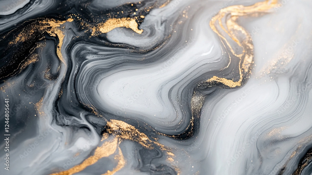 Fototapeta premium Luksusowa tekstura marmuru, biały i złoty, tło generative ai 