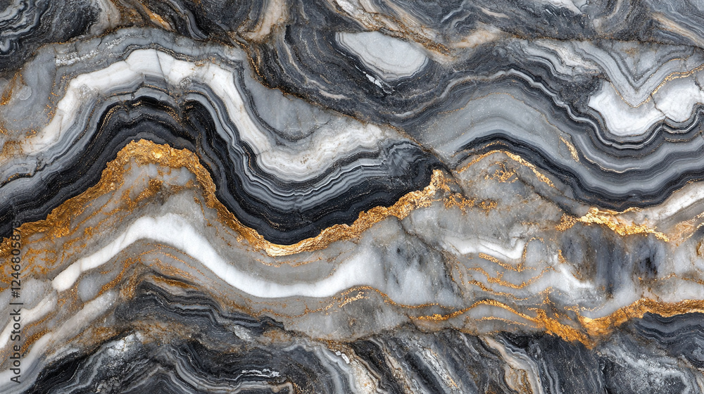 Fototapeta premium Luksusowa tekstura marmuru, biały i złoty, tło generative ai