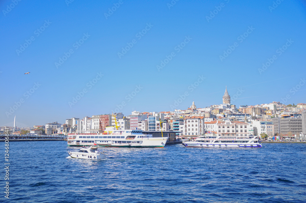 View of the Galata District in Istanbul. View of the Galata District in Istanbul.