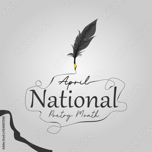 vector graphic of National Poetry Month ideal for National Poetry Month celebration.