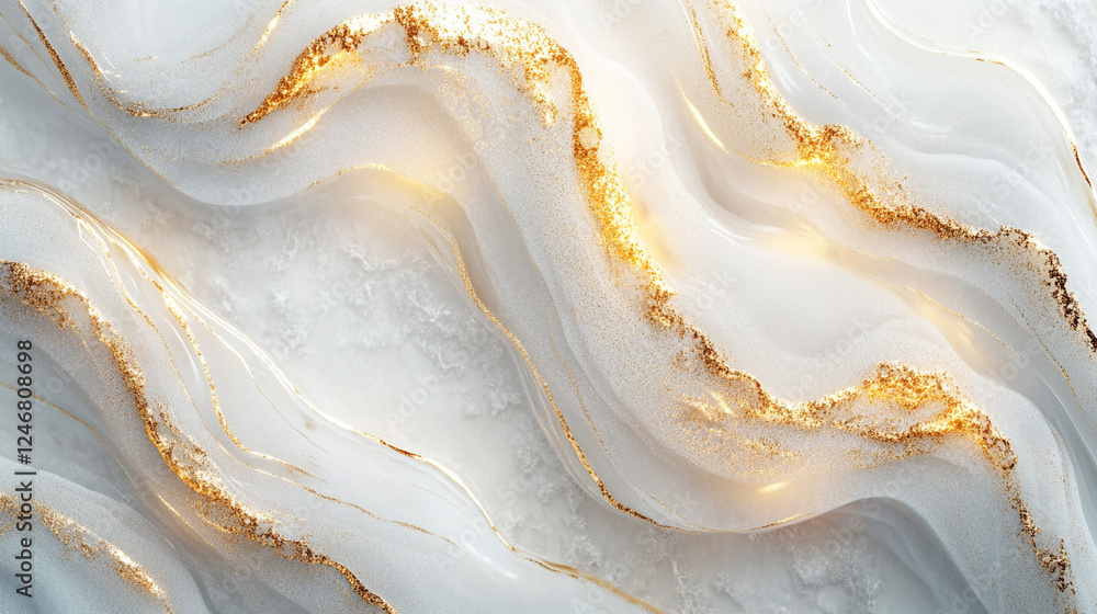 Naklejka premium Biały ekskluzywny marmur, delikatny wzór, dekoracja płytka generative ai