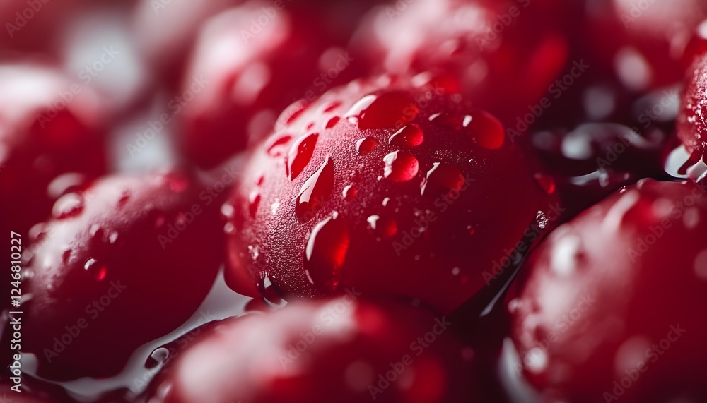 Close-up view of red pomegranate seeds with water drops. Macro photography of fresh, juicy, and healthy pomegranate seeds. Perfect background or texture for food and drink related projects. Close-up view of red pomegranate seeds with water drops. Macro photography of fresh, juicy, and healthy pomegranate seeds. Perfect background or texture for food and drink related projects.