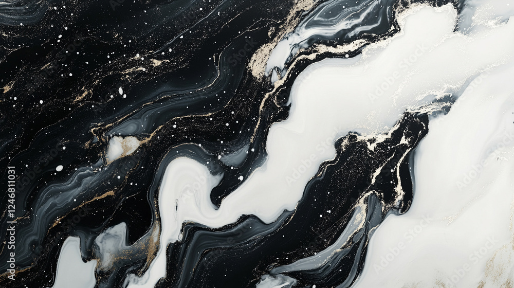 Fototapeta premium Luksusowa tekstura marmuru, biały i złoty, tło generative ai