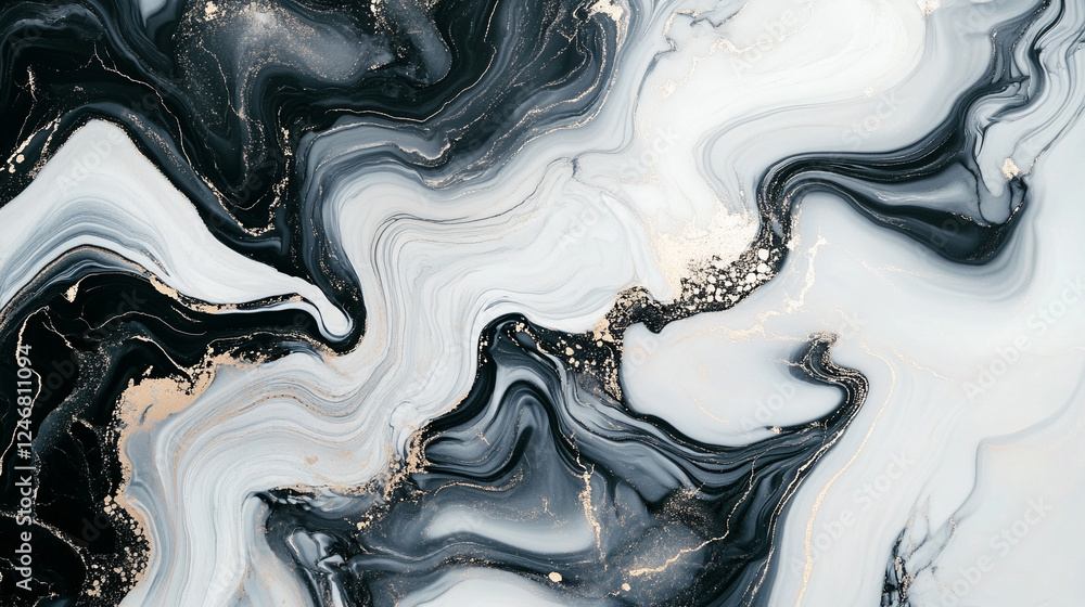 Fototapeta premium Luksusowa tekstura marmuru, biały i złoty, tło generative ai 