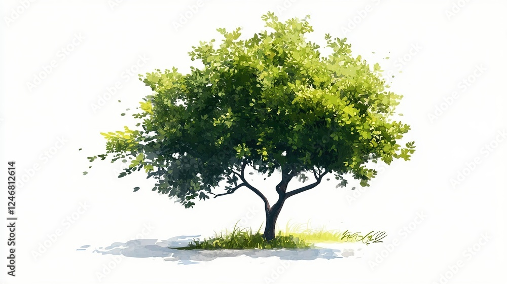 A green world surrounded by trees A green world surrounded by trees