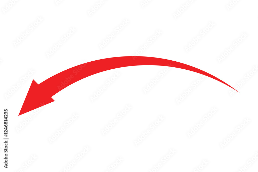 wave and curved long arrow icon, horizontal abstract long and thin arrow icon on white background. wave and curved long arrow icon, horizontal abstract long and thin arrow icon on white background.