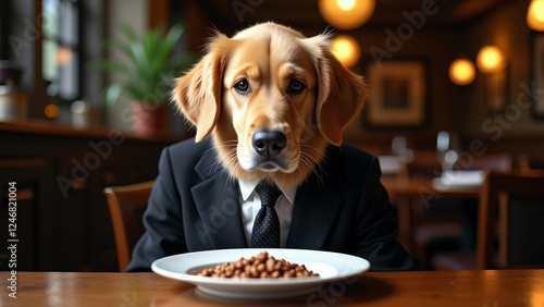 dog in the restaurant
