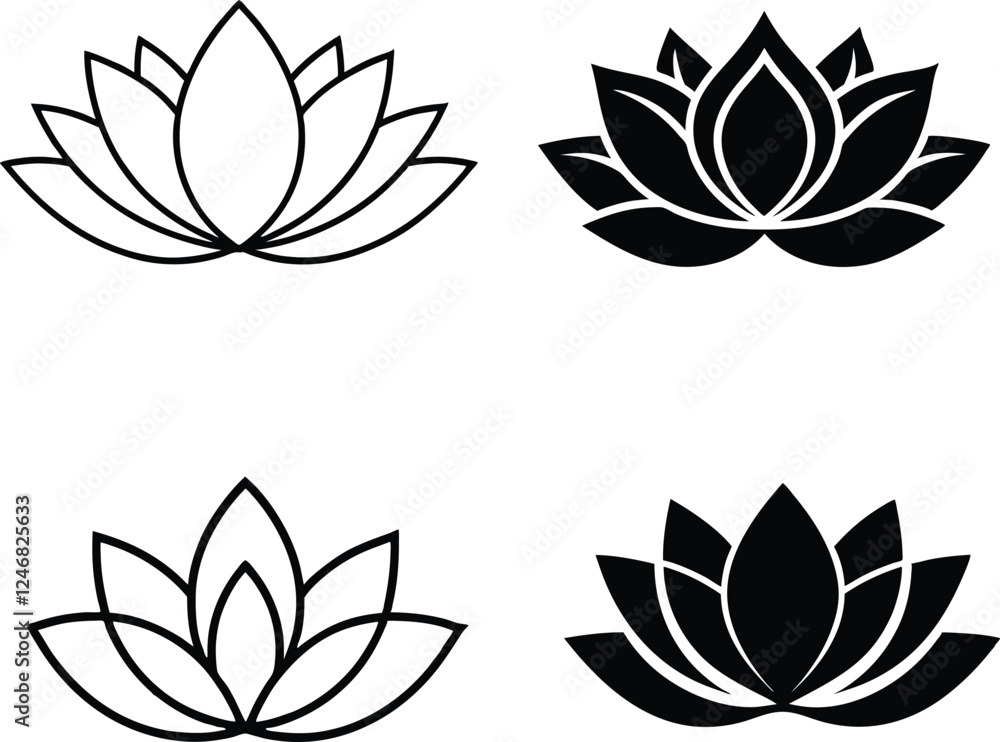 Lotus Vector line art element. Golden lotus line arts design for packaging template, pattern design element, vintage background, luxury logo, beauty and cosmetic wallpaper vector illustration. Lotus Vector line art element. Golden lotus line arts design for packaging template, pattern design element, vintage background, luxury logo, beauty and cosmetic wallpaper vector illustration.