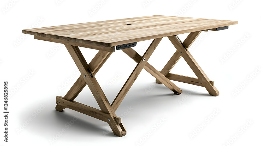 A wooden table with a wooden top and four legs. generated using AI A wooden table with a wooden top and four legs. generated using AI