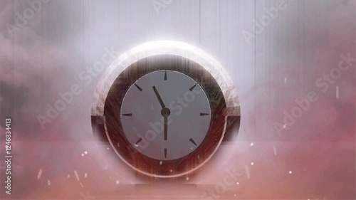 Time-Lapse of a Clock with Spinning Hands Showing the Passage of Time
