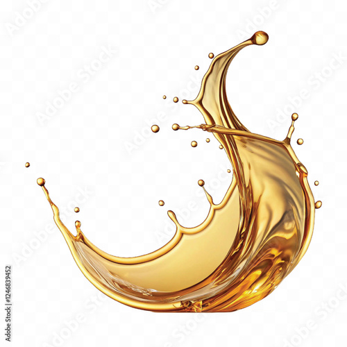 abstract 3d cooking olive pale yellow oil swirl splash in curve style  isolated on white background
