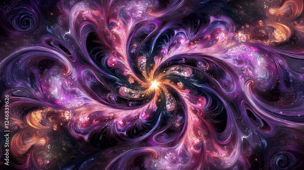 Cosmic Swirl Galaxy Nebula: Abstract Space Art Background Cosmic Swirl Galaxy Nebula: Abstract Space Art Background