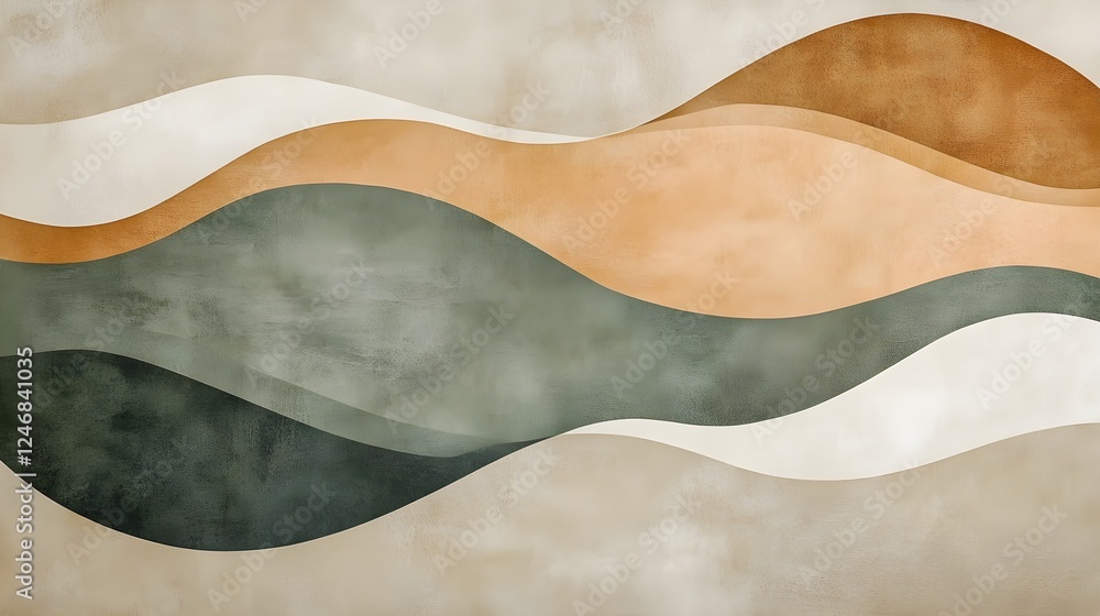 Abstract Beige Brown Green Wave Background Texture Abstract Beige Brown Green Wave Background Texture