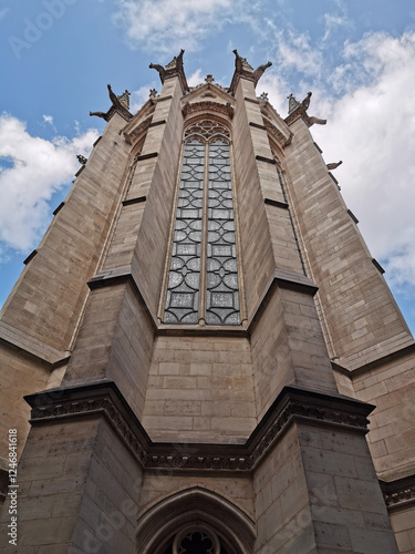 sainte chapelle shot from below
