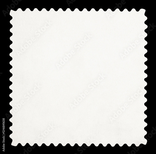 Blank postage stamp - Isolated on Black background