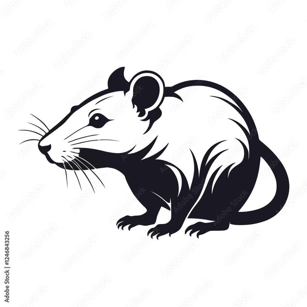 Fototapeta premium rat on a white background