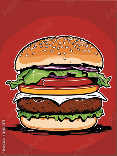 burger vector art for design needs