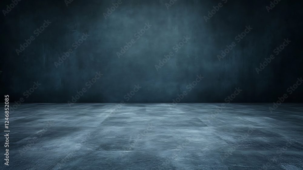 Dark room, concrete floor, empty space, background, texture Dark room, concrete floor, empty space, background, texture