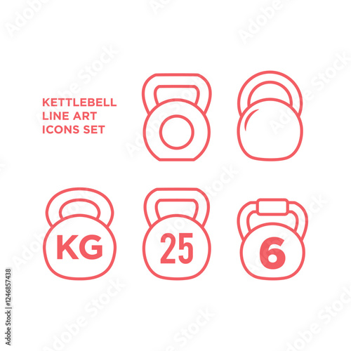 Kettle bell icons set illustration isolated vector sign symbol