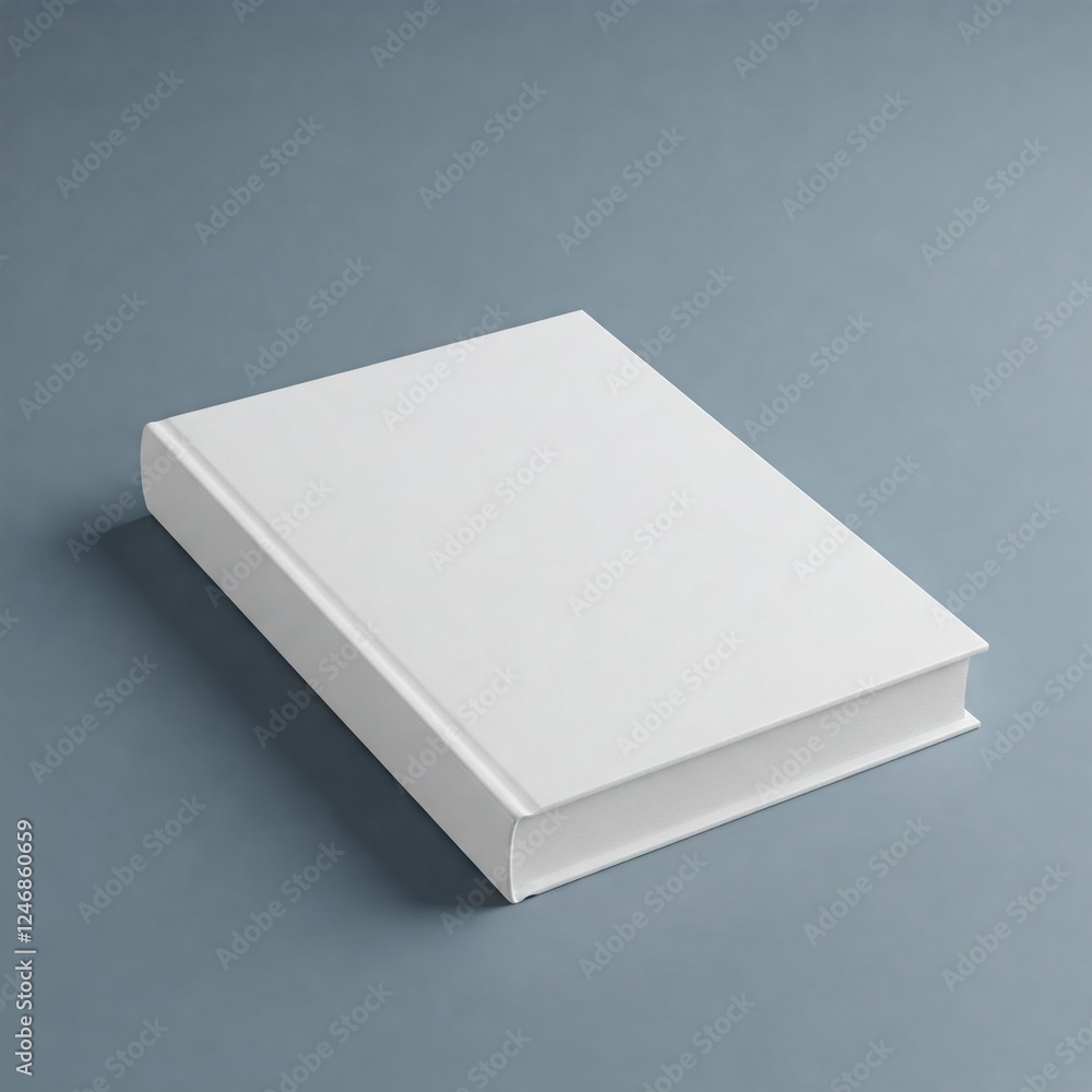 white blank book on random background, blank book on background