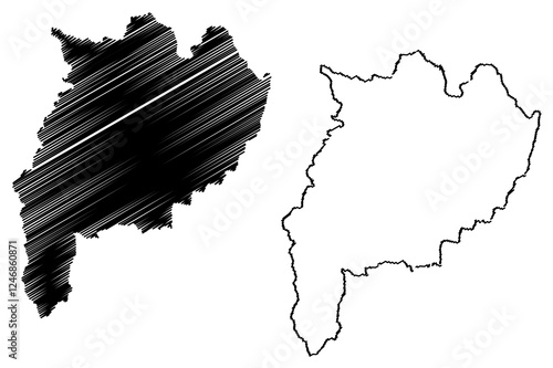 Chiang Rai Province (Kingdom of Thailand, Siam, Provinces of Thailand) map vector illustration, scribble sketch Jiang Hai map