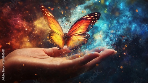 butterfly on the palm of your hand