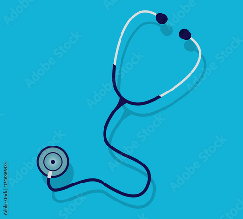 medical stethoscope icon, suitable for medical and healthcare themes