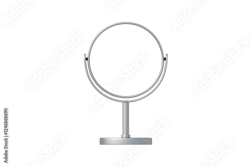 Wallpaper Mural One desktop makeup mirror isolated on white background. Cosmetic accessories. Top view. 3d render Torontodigital.ca