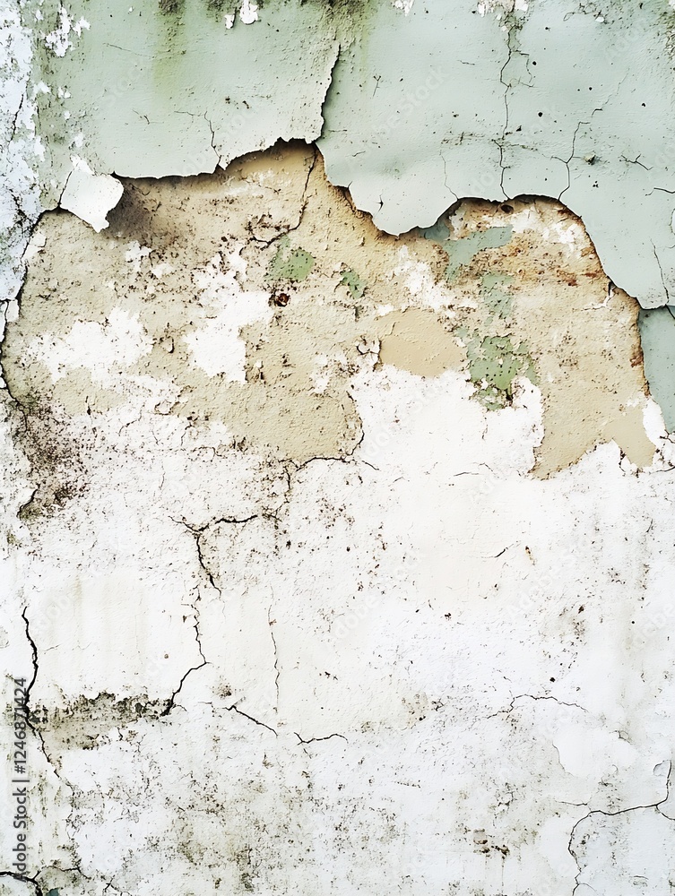 Obraz premium Old Rustic Weathered Wall with Peeling Paint Texture and Natural Decay : Generative AI