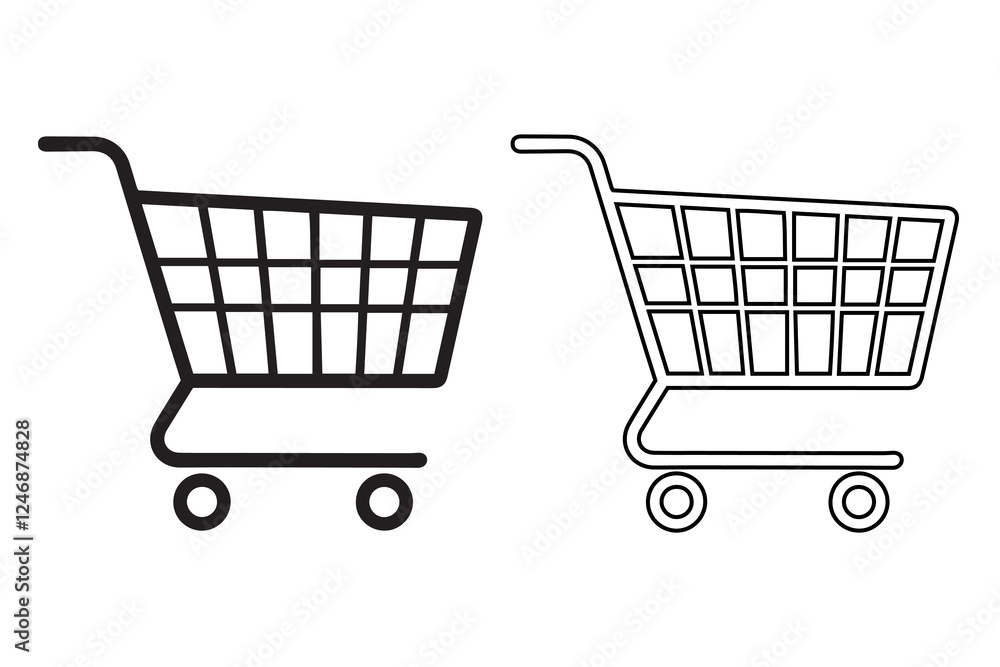 Shopping Trolley Cart. Vector illustration Shopping Trolley Cart. Vector illustration