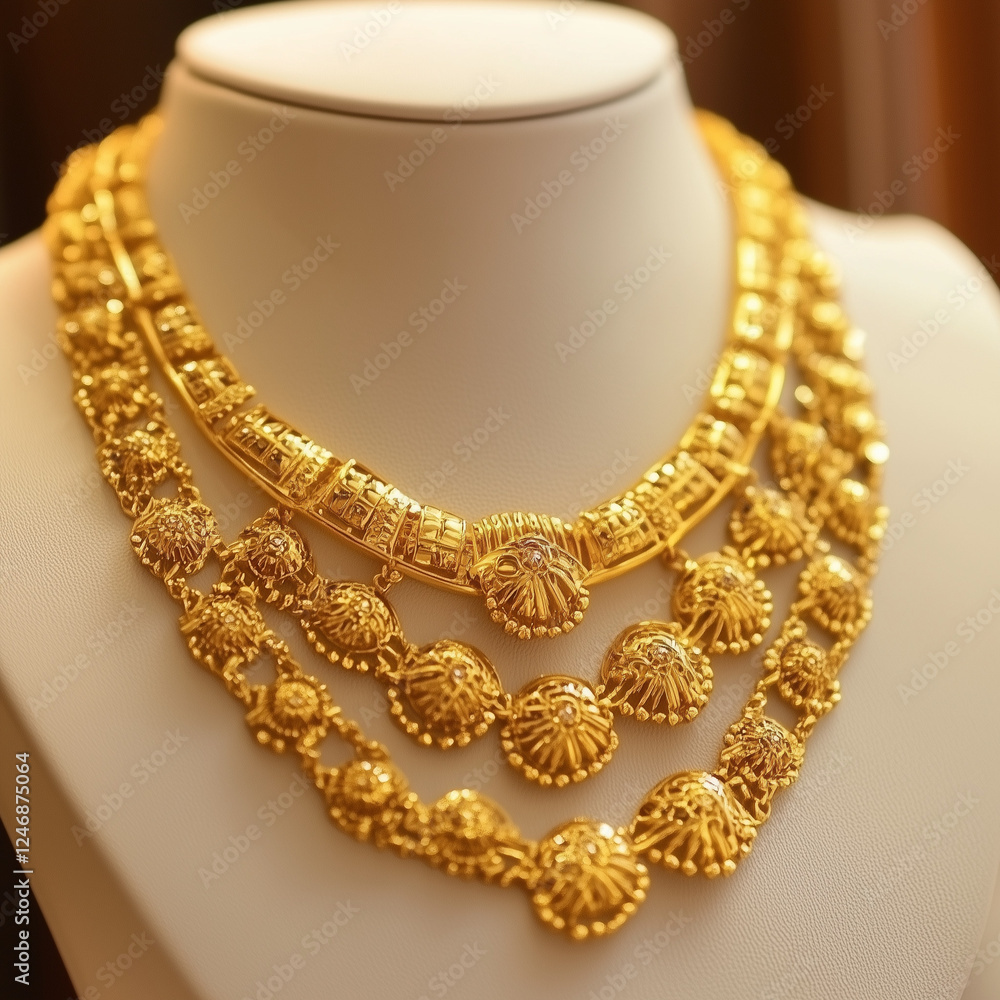 Explore Modern Luxury Gold Necklace Chain Designs for Women: Trendy and Elegant Styles for Every Occasion gold necklace on a white background Explore Modern Luxury Gold Necklace Chain Designs for Women: Trendy and Elegant Styles for Every Occasion gold necklace on a white background