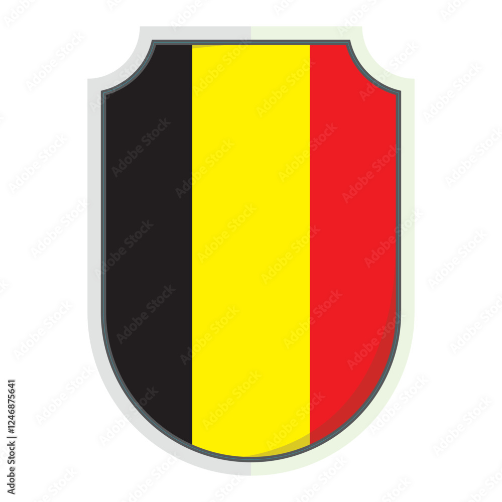 Fototapeta premium Belgium national flag Shield Badge