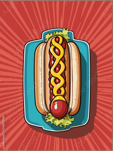 hotdog vector art for design needs 