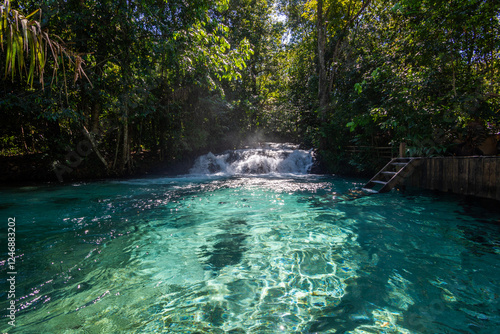 View of Cachoeira do Formiga (Ant Waterfall) at Jalapão State Park - Tocantins, Brazil