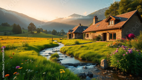 cool and beautiful natural scenery background