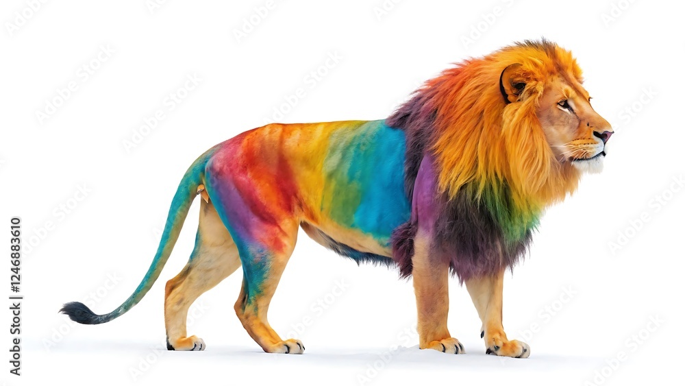 Obraz premium lion on white