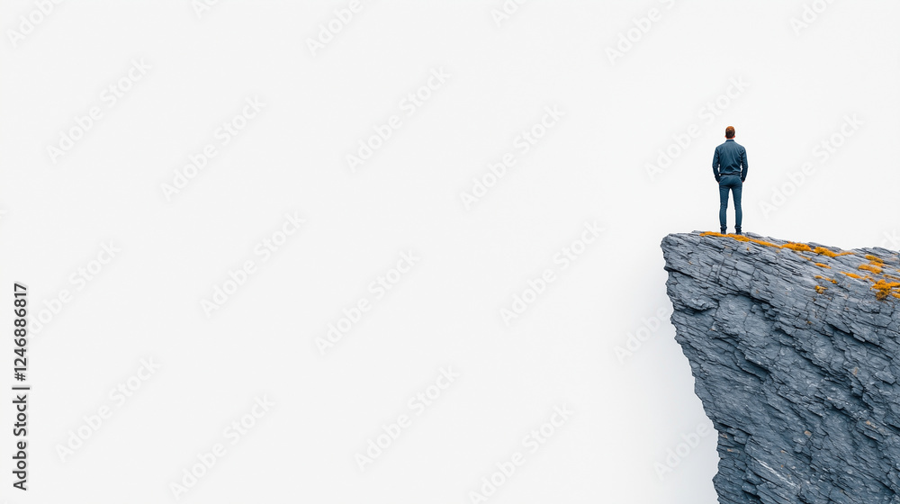 artistic representation of fear and freedom on a cliff artistic representation of fear and freedom on a cliff