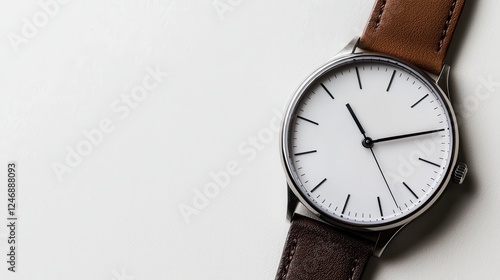 Wallpaper Mural Close-up of a luxury watch placed on a white surface showcasing its design and craftsmanship Torontodigital.ca