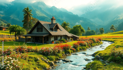cool and beautiful natural scenery background