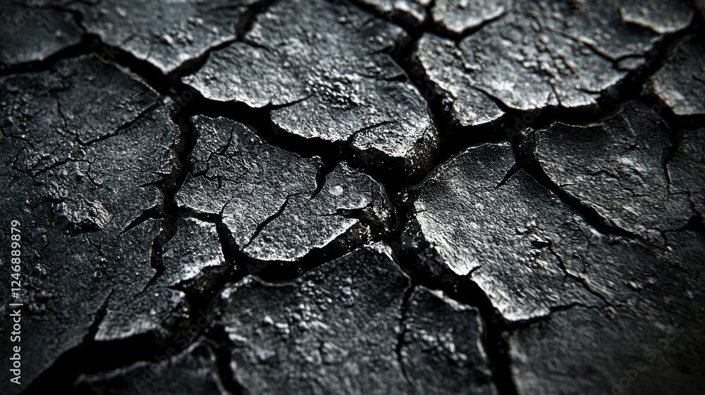 Close up image of a cracked surface revealing intricate patterns and textures in natural materials Close up image of a cracked surface revealing intricate patterns and textures in natural materials