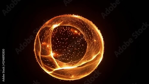 A seamless loop of swirling fiery orange smoke, creating an ethereal and hypnotic effect