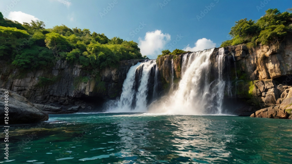 Fototapeta premium waterfall in the mountains