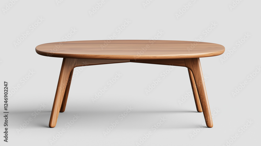 wooden coffee table on a white background wooden coffee table on a white background