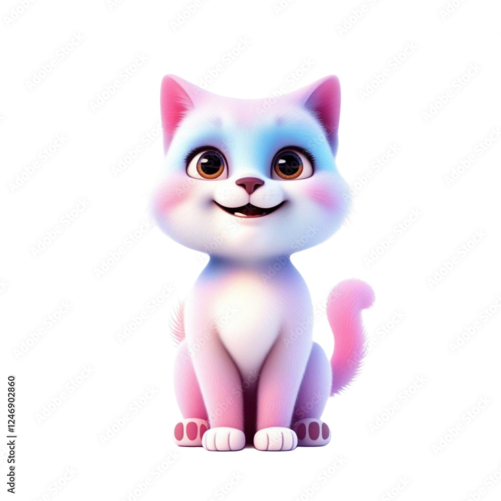 pink cat with a bow pink cat with a bow