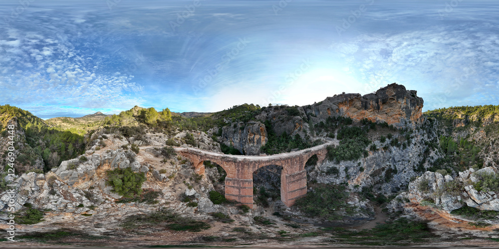Fototapeta premium The Roman Aqueduct of Pena Cortada located near Valencia, Spain