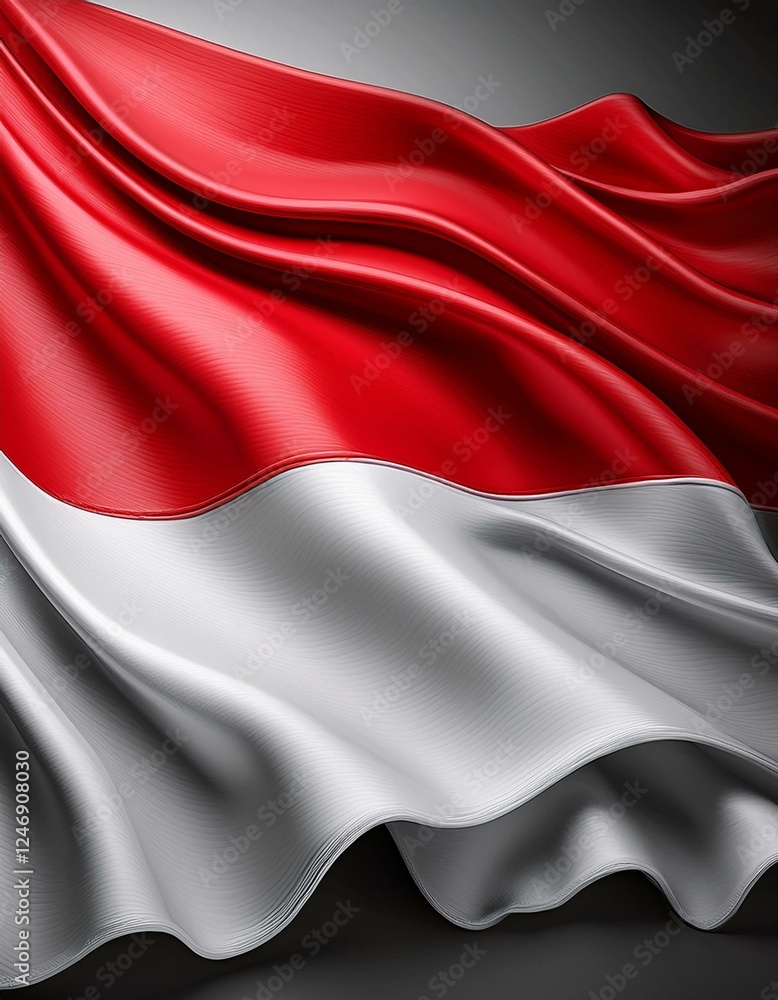 Fototapeta premium 3D Flagge Monaco