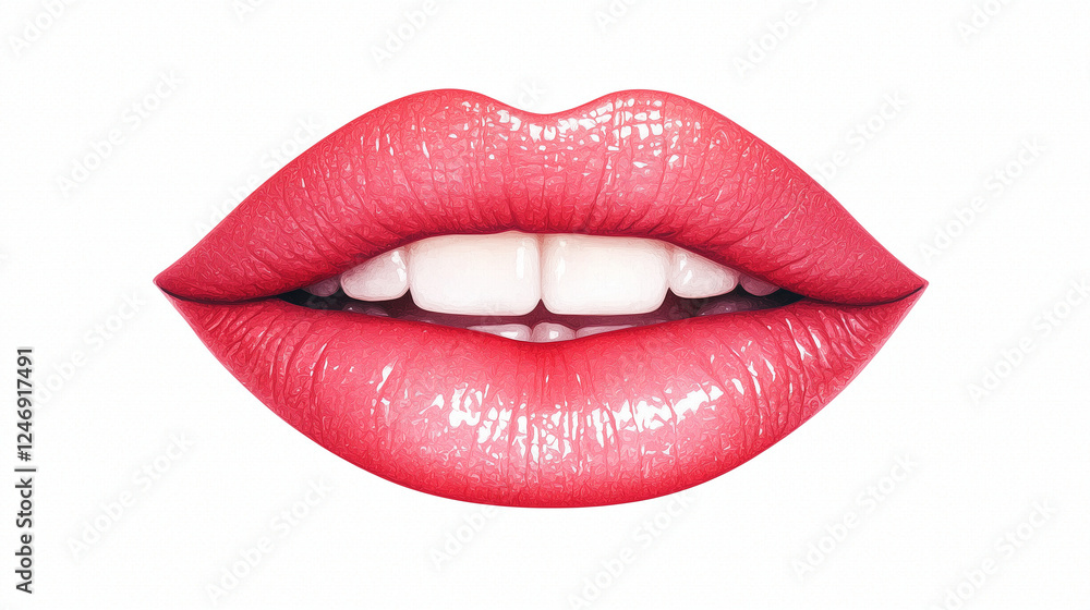 soft pink lips with minimal design soft pink lips with minimal design